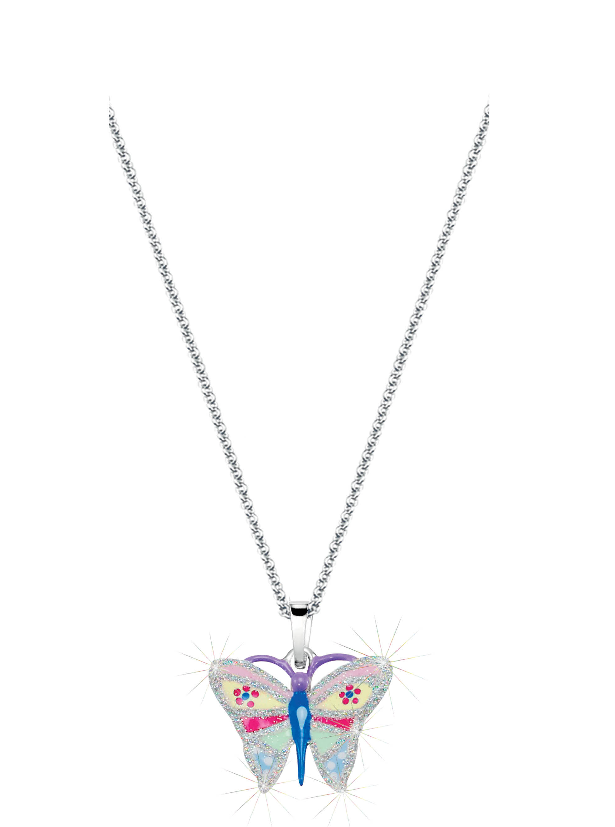 SCOUT Halskette bunt, silber