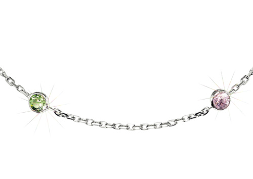 SCOUT Halskette bunt, silber