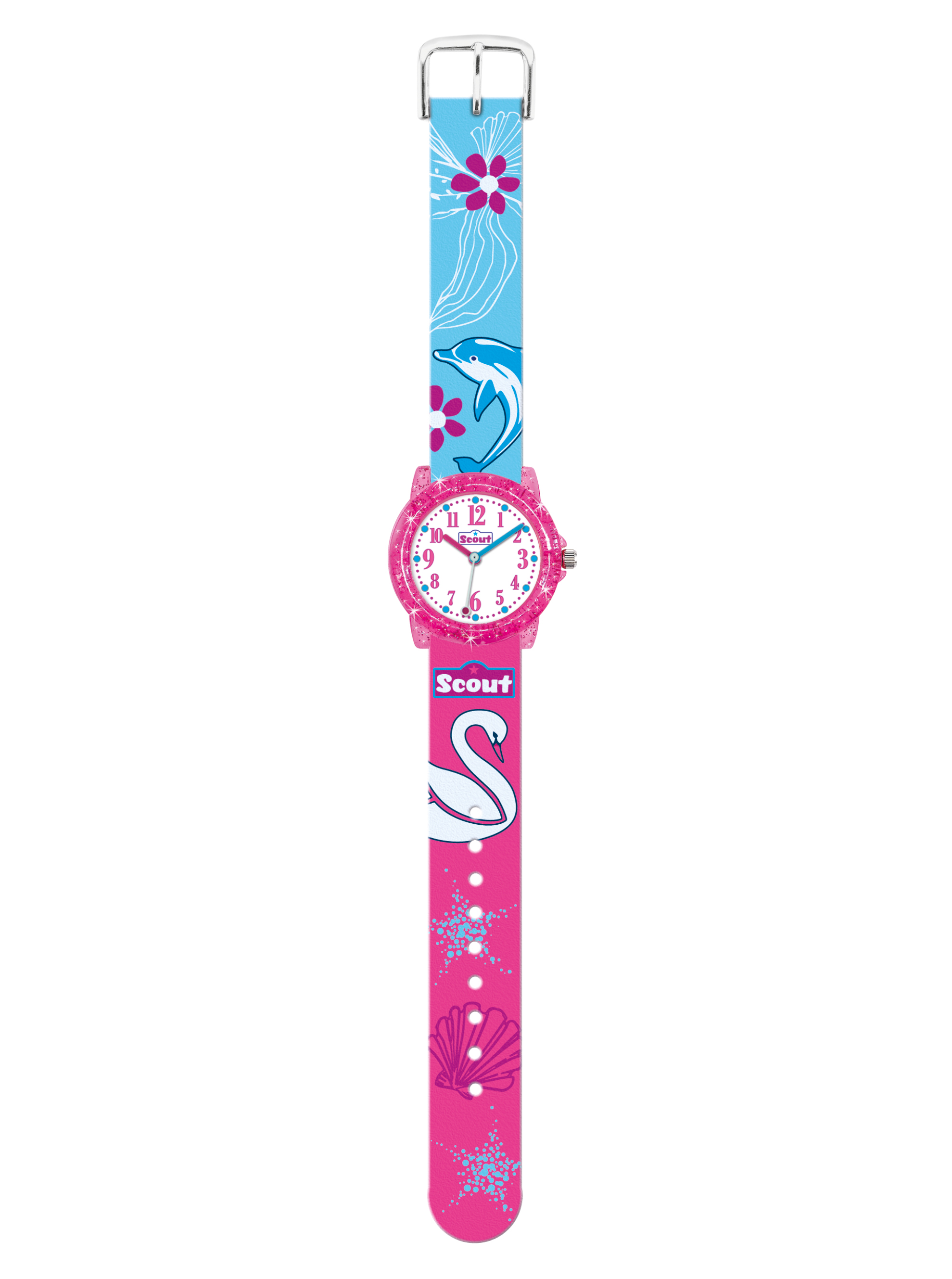 SCOUT Armbanduhr pink glitzer
