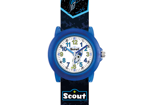 SCOUT Armbanduhr schwarz, blau