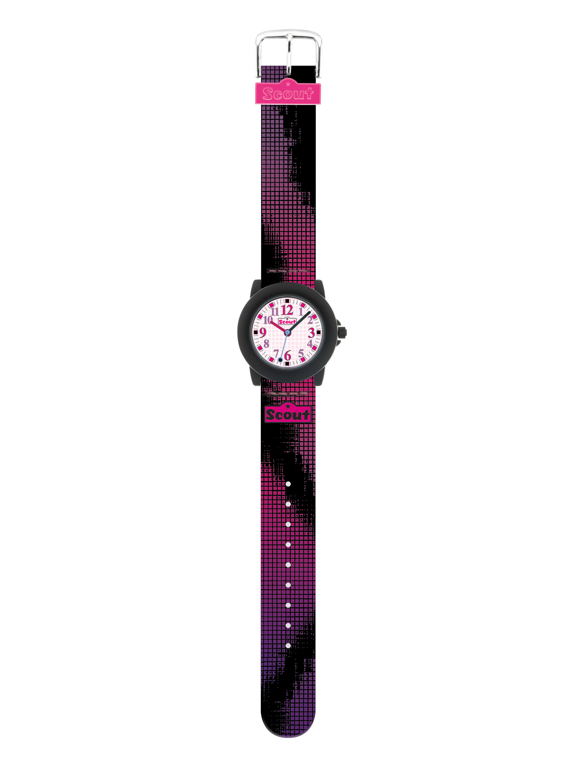 SCOUT Armbanduhr pink-lila-schwarz