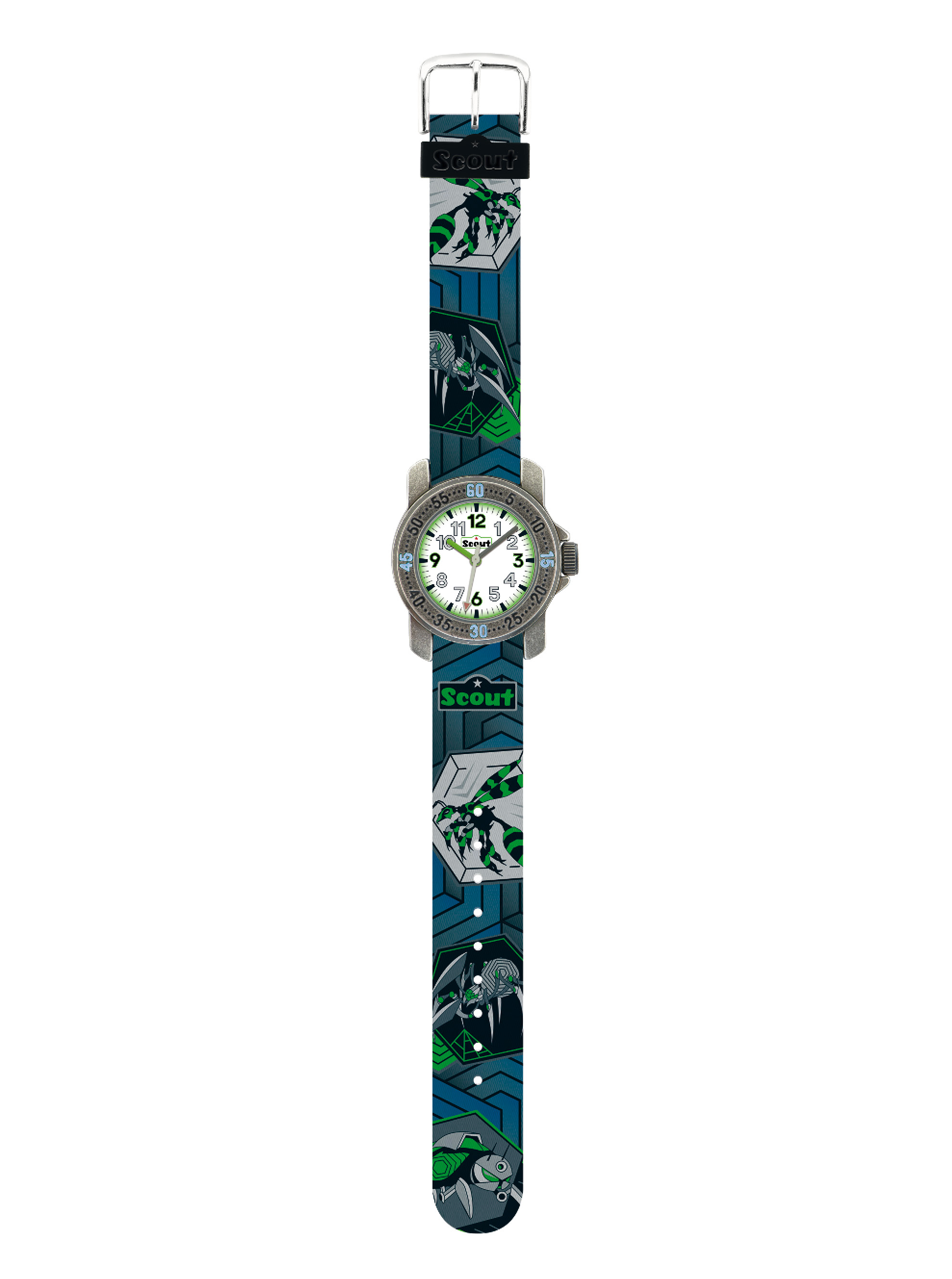 SCOUT Armbanduhr grau/grün