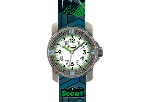 SCOUT Armbanduhr grau/grün