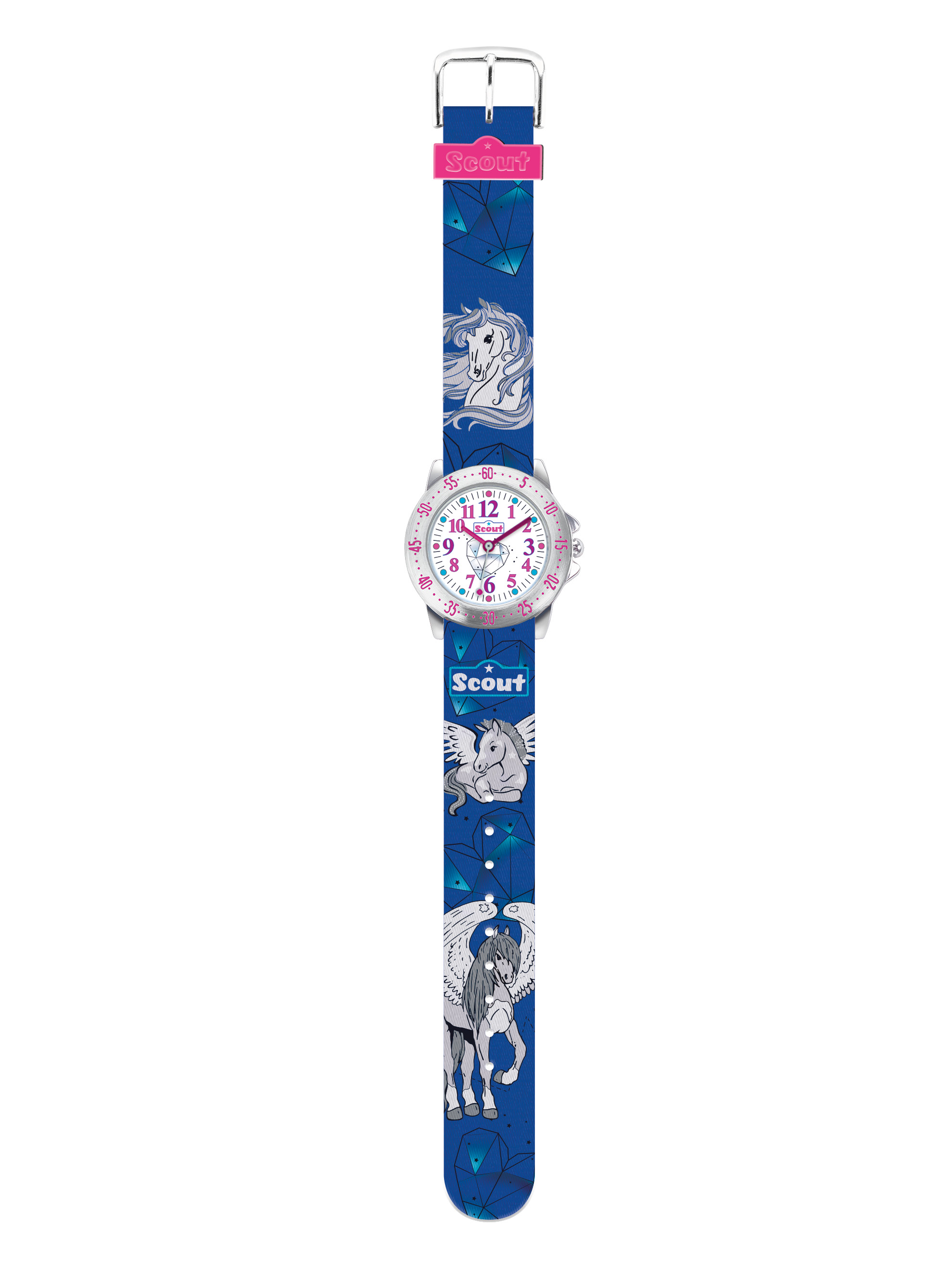 SCOUT Armbanduhr blau,weiss