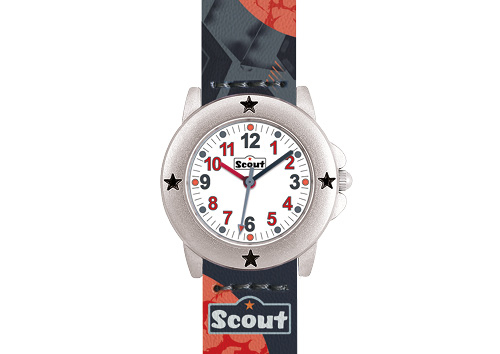 SCOUT Armbanduhr schwarz, orange