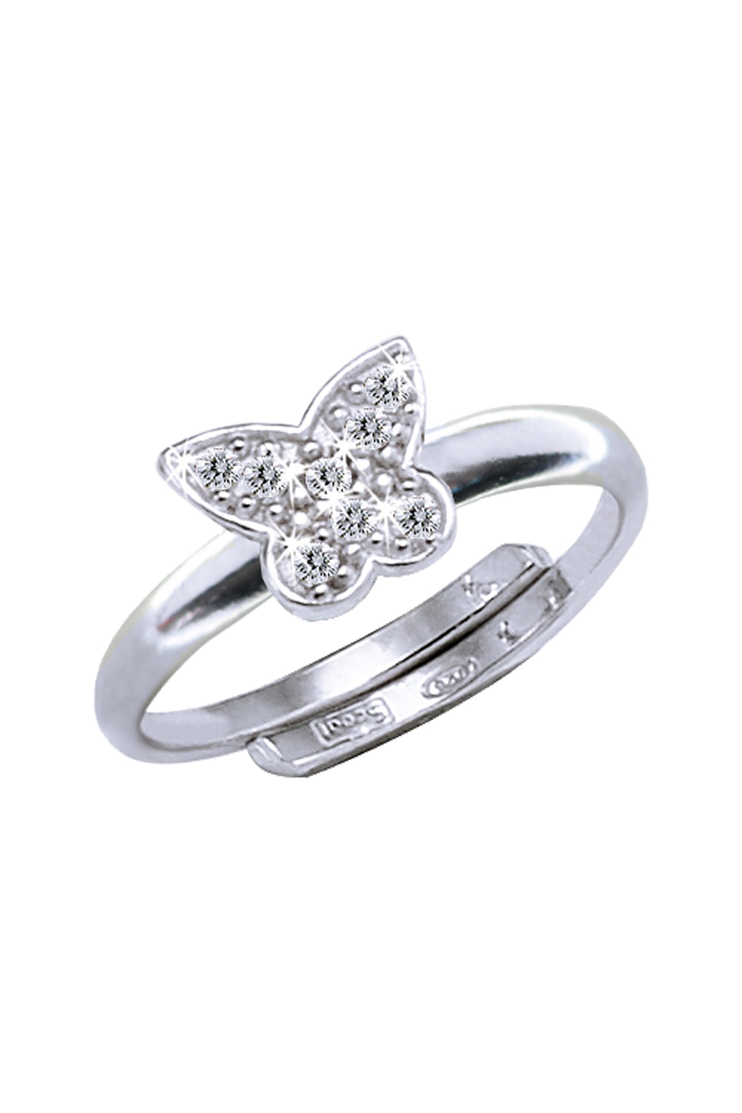 Scout Ring 925/- Sterling Silber rhodiniert Schmetterling Zirkonia