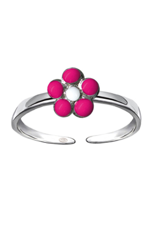 Scout Ring 925/-Sterling Silber rhodiniert Blüte weiß/pink