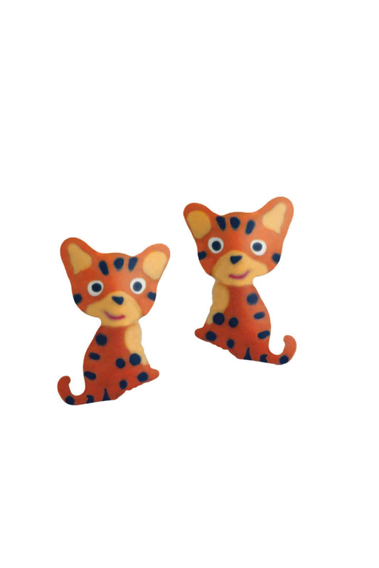 Scout Ohrstecker Silber 925 rhodiniert mit Tiger-Motiv