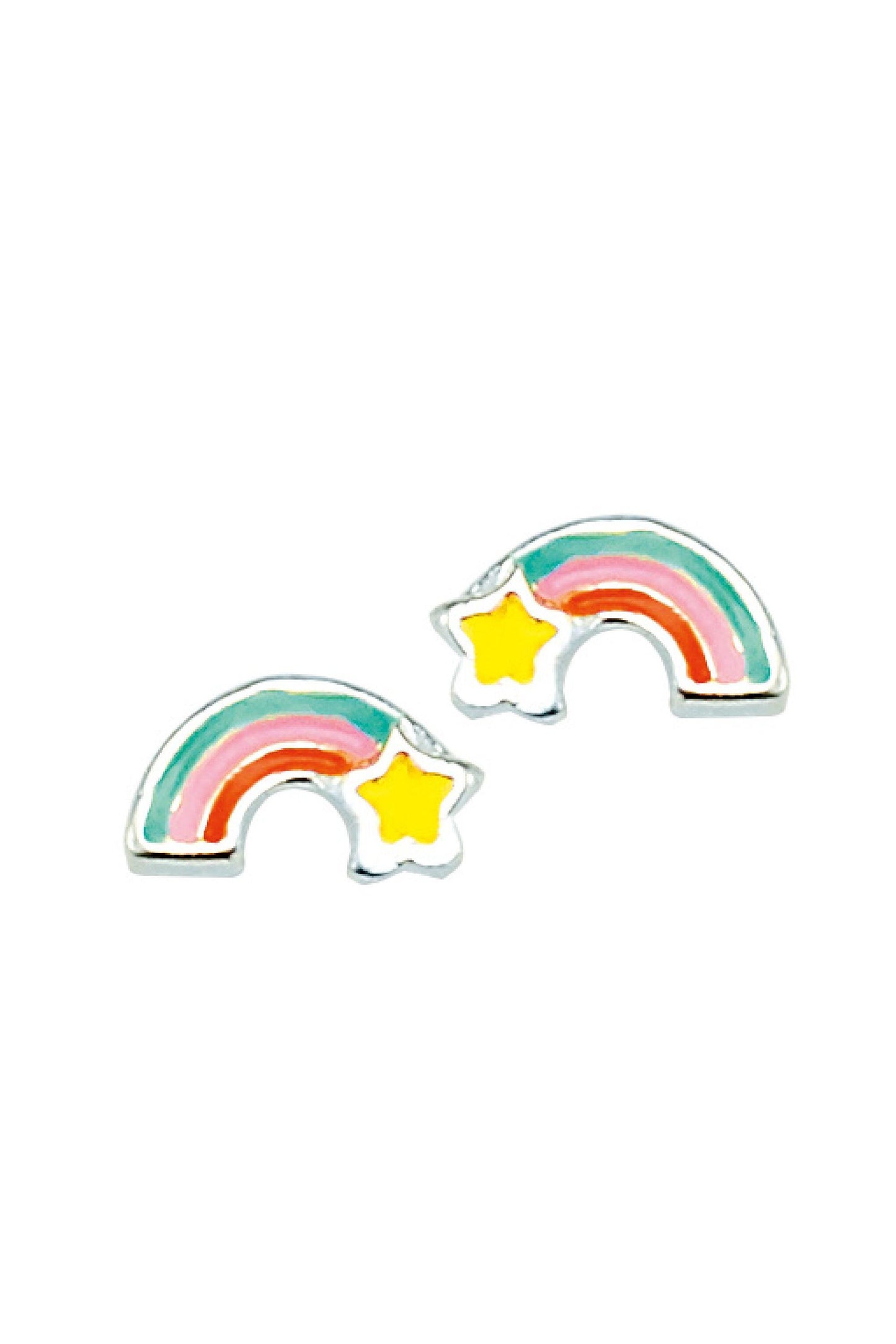 Scout Ohrstecker 925/- Sterling Silber rhodiniert Regenbogen bunt