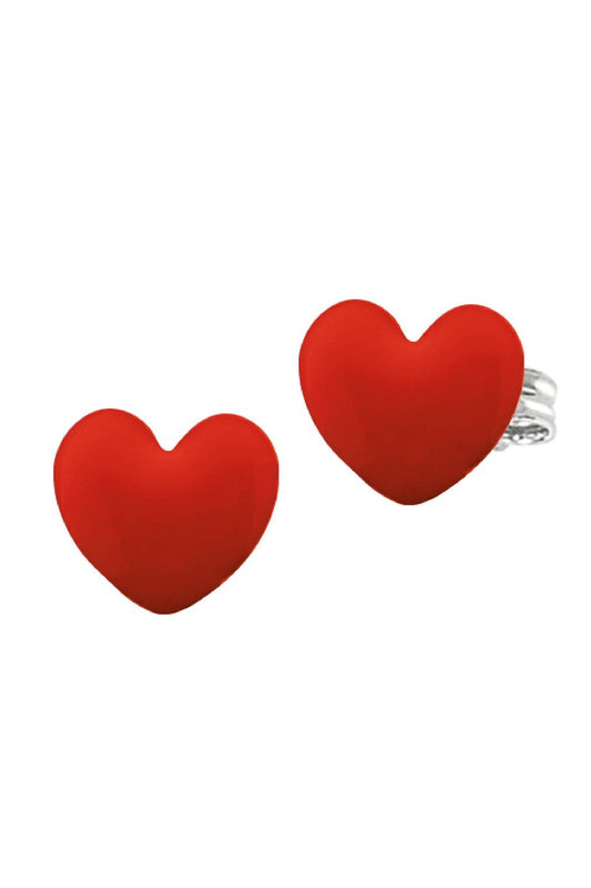 Scout Ohrstecker 925/- Sterling Silber rhodiniert Herz rot