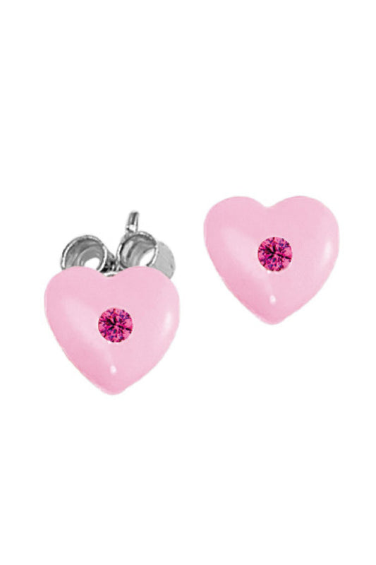 Scout Ohrstecker 925/- Sterling Silber rhodiniert Herz rosa Zirkonia