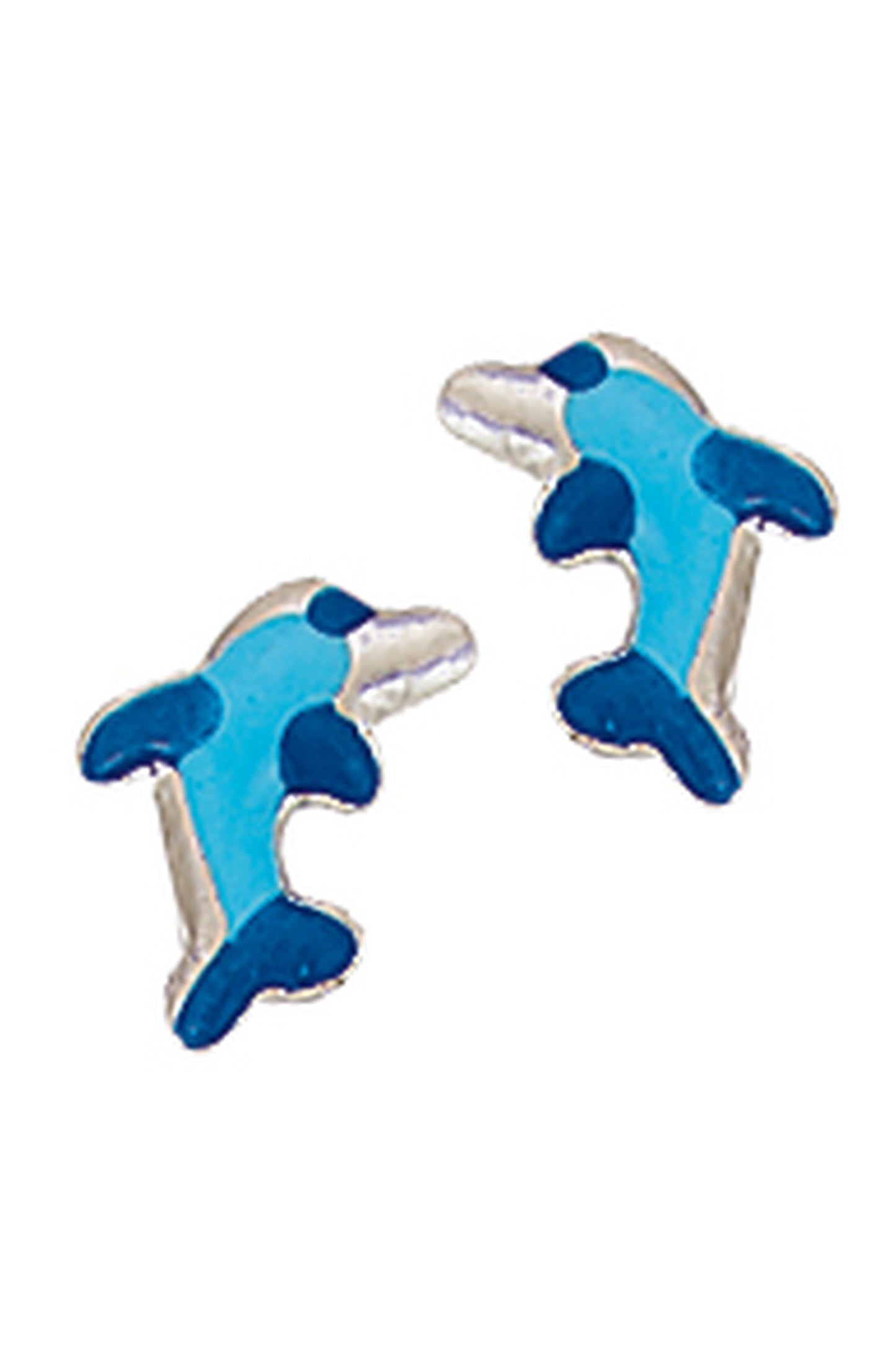 Scout Ohrstecker 925/- Sterling Silber rhodiniert Delfin blau