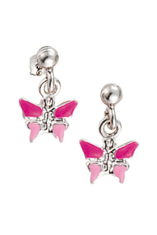 Scout Ohrhänger 925/- Sterling Silber rhodiniert Schmetterling pink/rosa