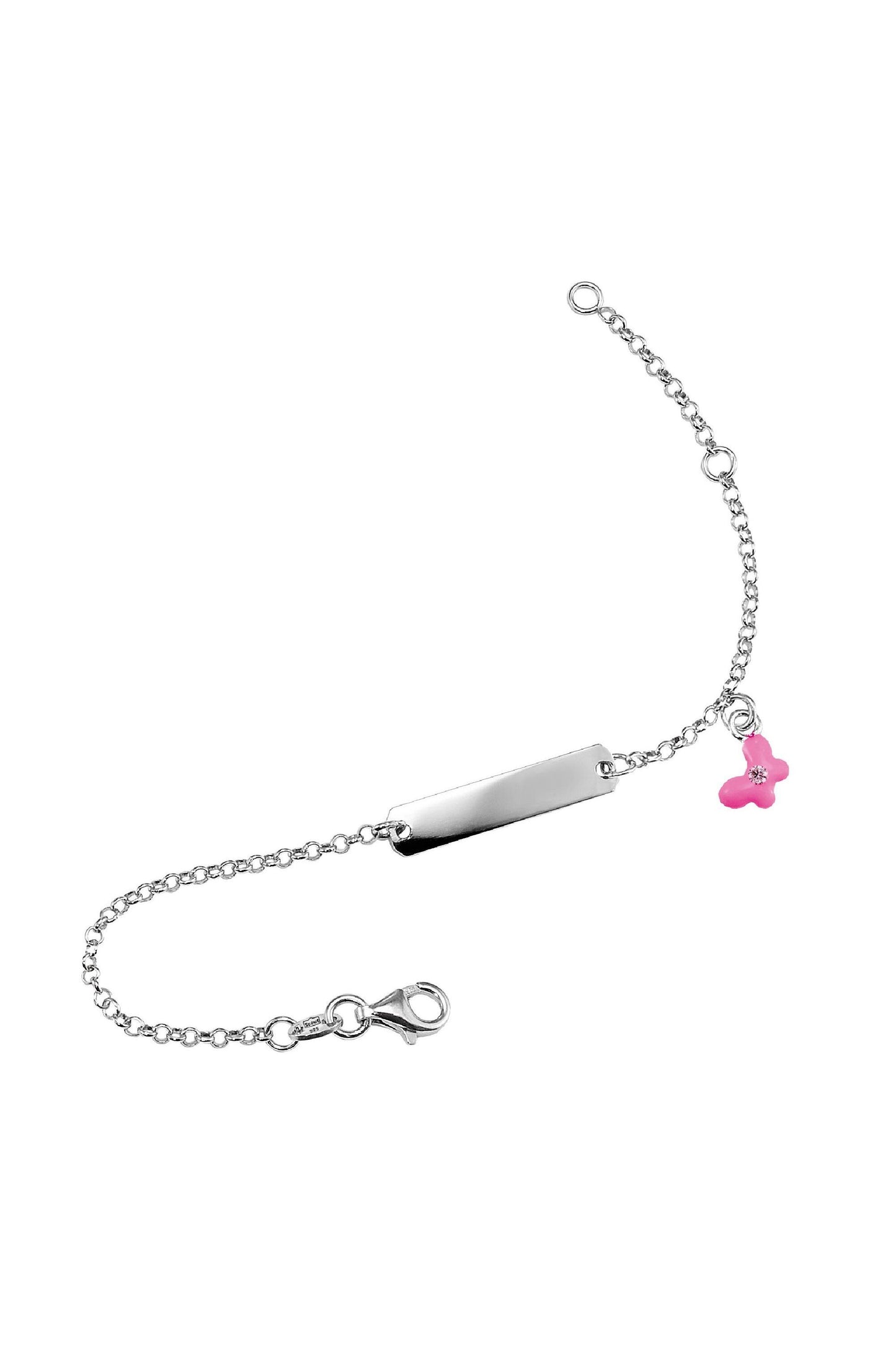 Scout Armband 925/- Sterling Silber rhodiniert Schmetterling rosa