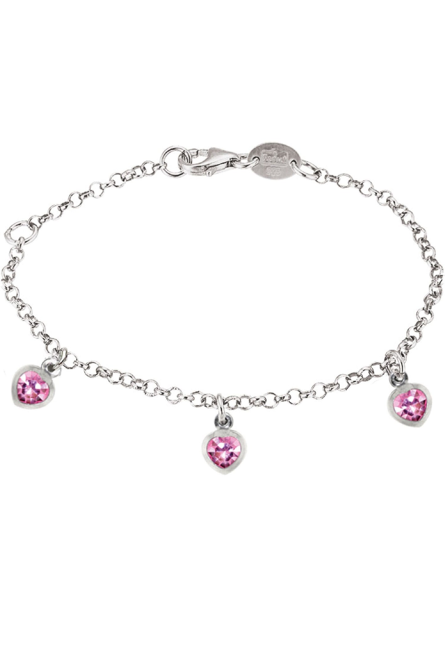 Scout Armband 925/- Sterling Silber rhodiniert Herz Zirkonia rosa