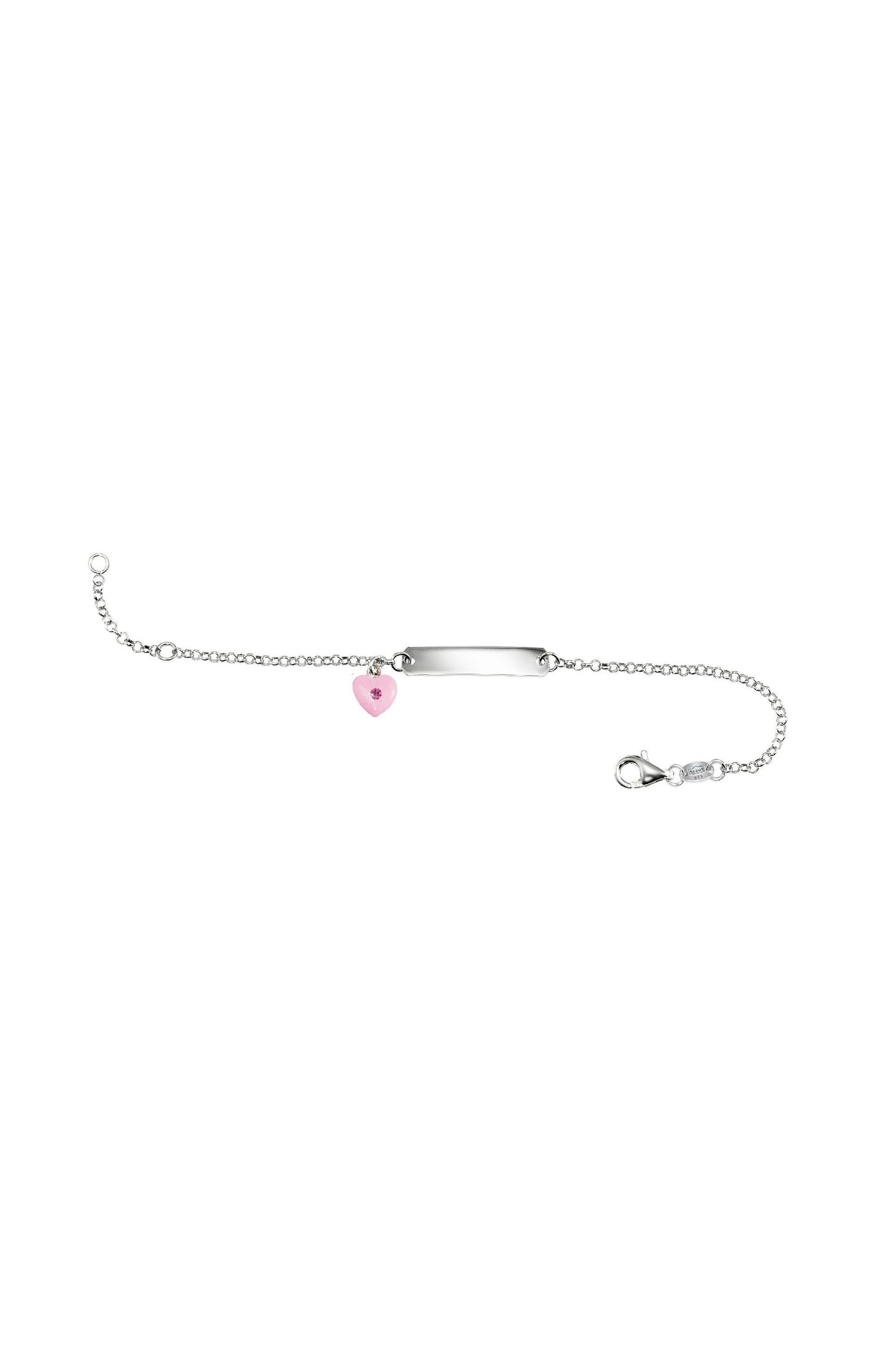 Scout Armband 925/- Sterling Silber rhodiniert Herz rosa Kristall