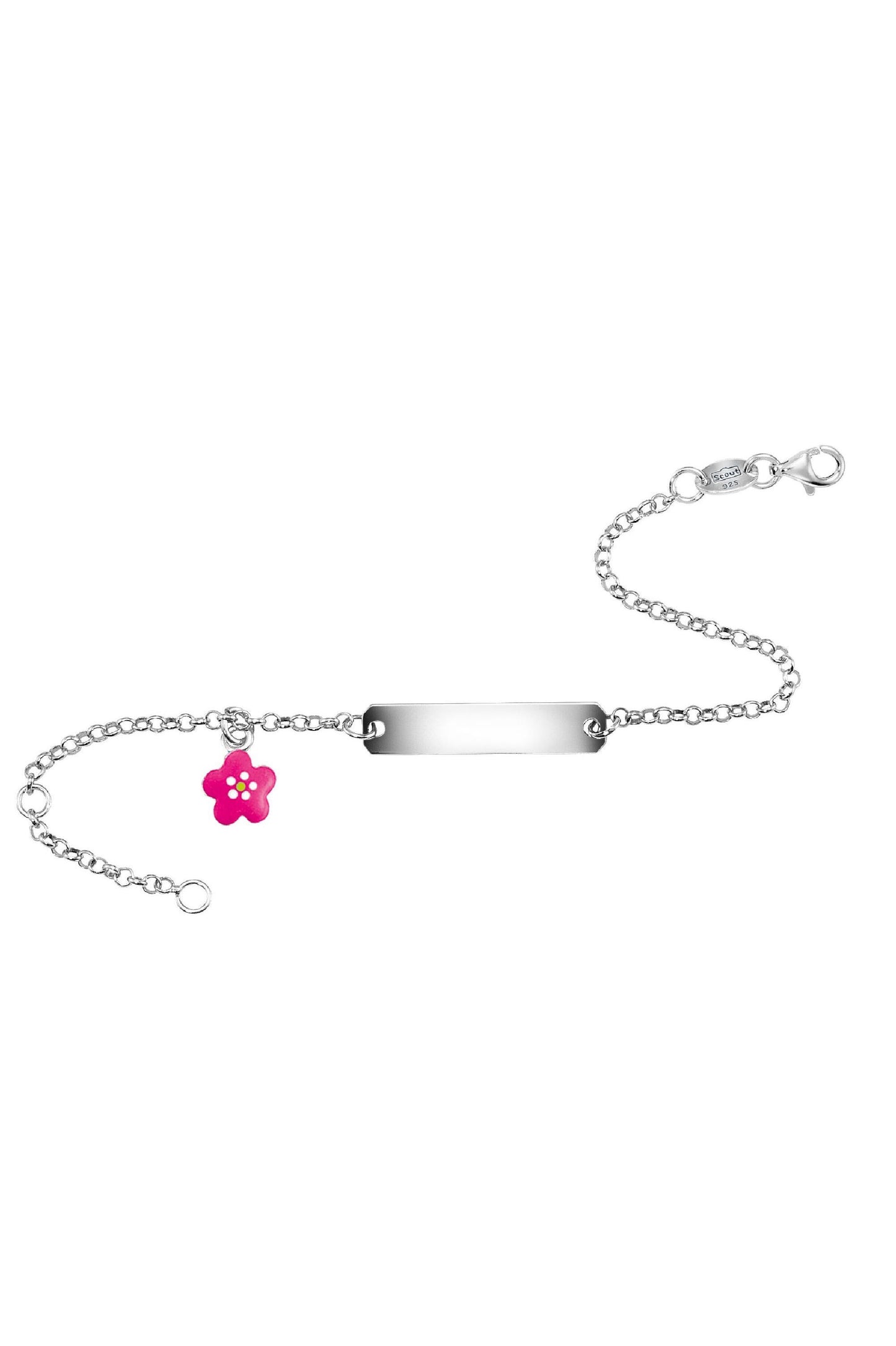 Scout Armband 925/- Sterling Silber rhodiniert Blume pink