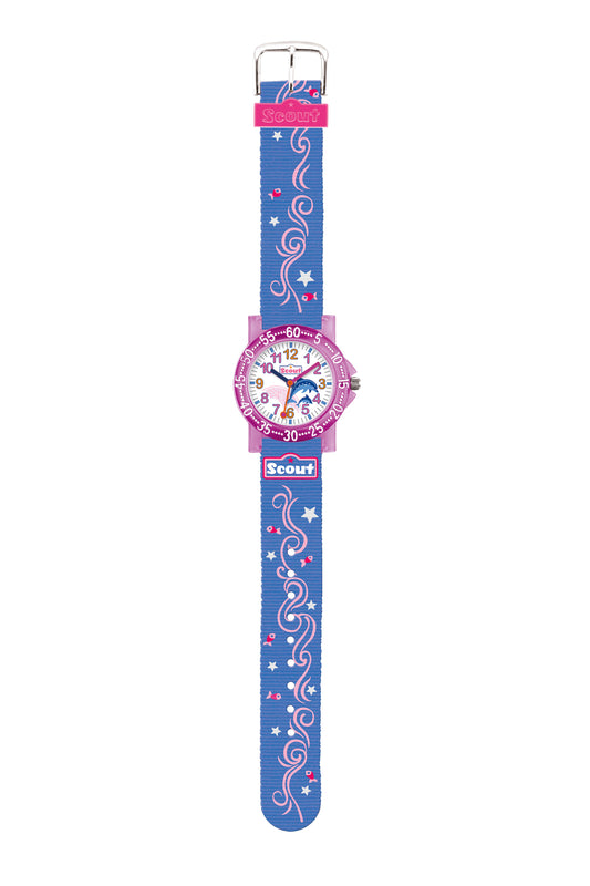 Scout Kinderuhr Serie The It-Collection Delfin blau/pink