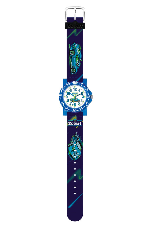 Scout Kinderuhr Serie The It-collection Auto grün und blau