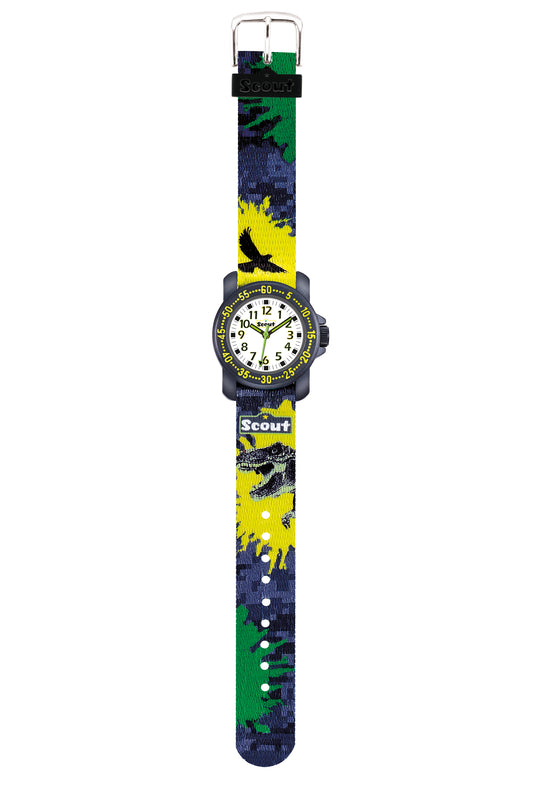 Scout Kinderuhr Serie Action Boys Dino/Adler grau
