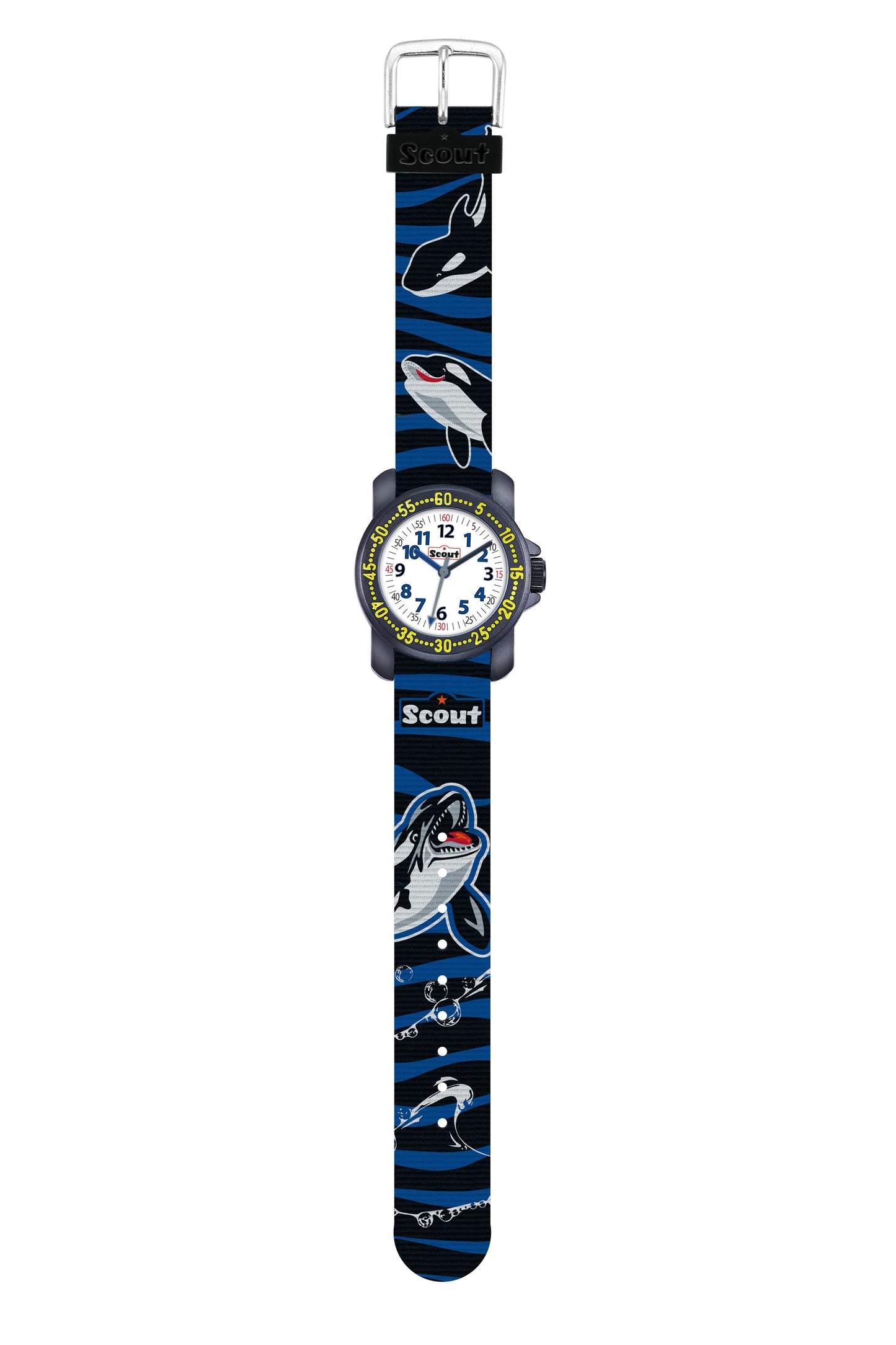 Scout Kinderuhr Serie Action Boys Orca blau und schwarz