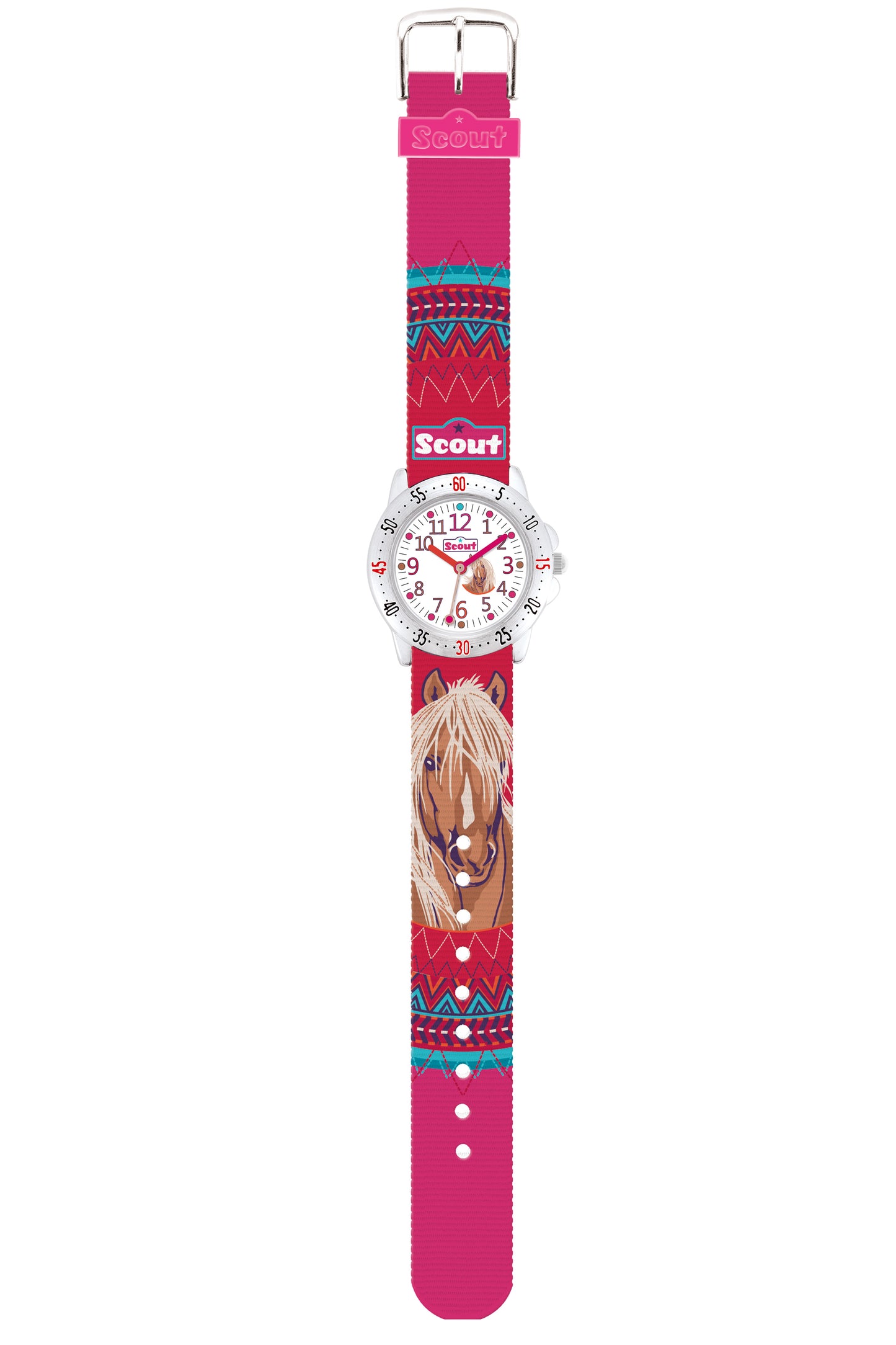 Scout Kinderuhr Serie Action Girls Horse pink