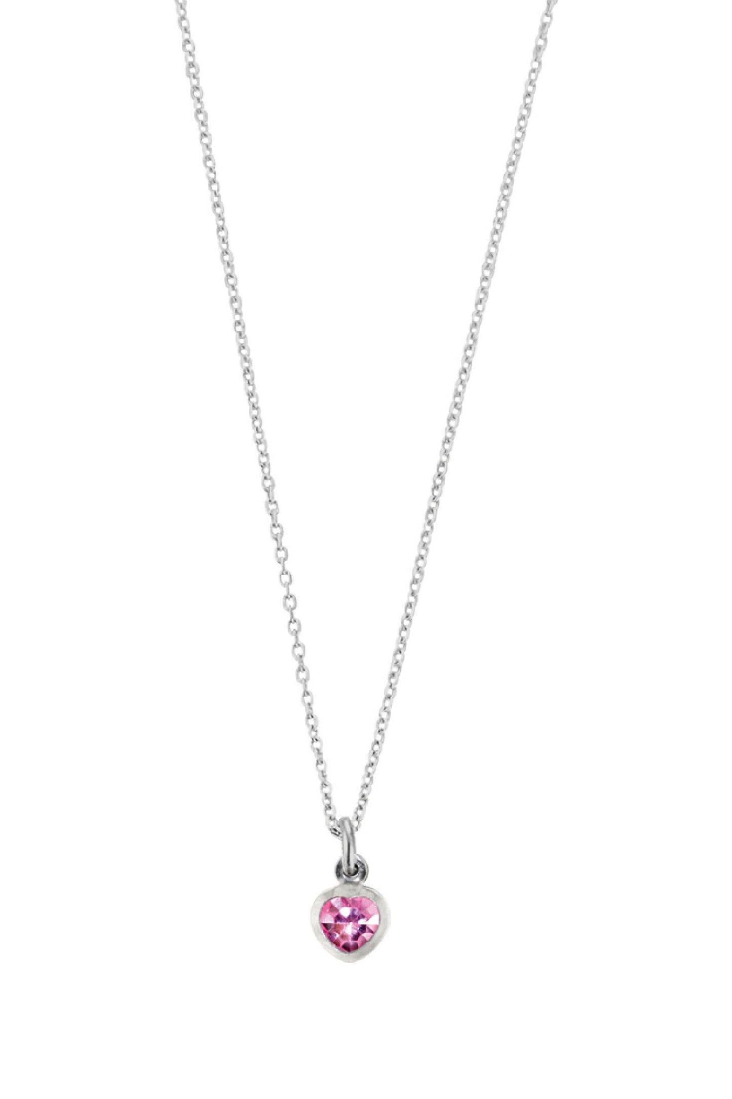 Scout Anhänger mit Kette 925/- Sterling Silber rhodiniert Herz Kristall rosa