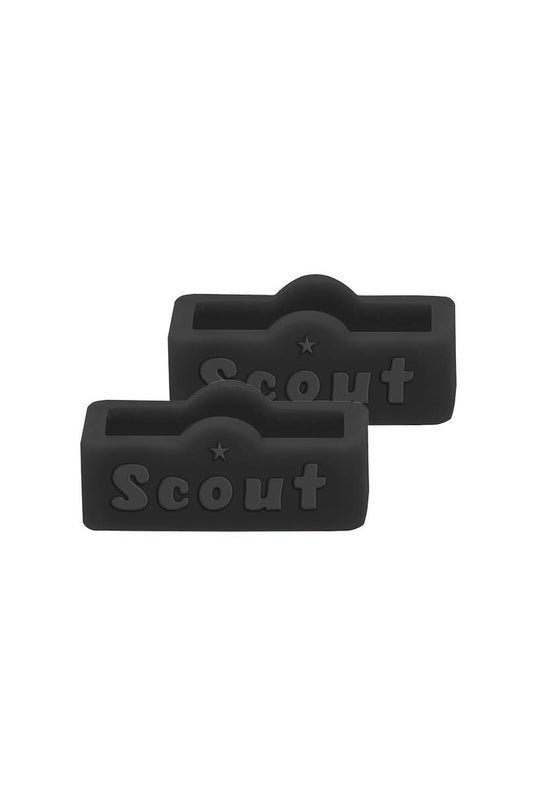 Scout Ersatzschlaufen schwarz Silikon 2-er Pack