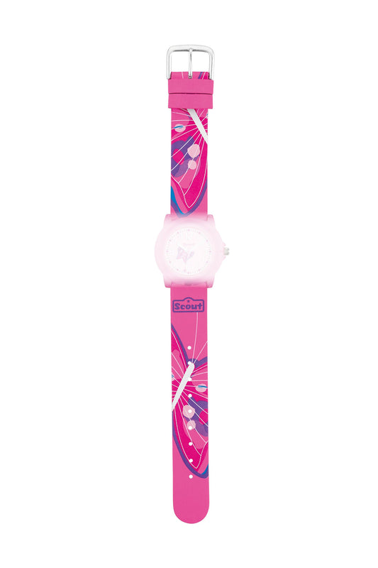 Scout Kunstlederband Serie Crystal pink Motiv Schmetterling