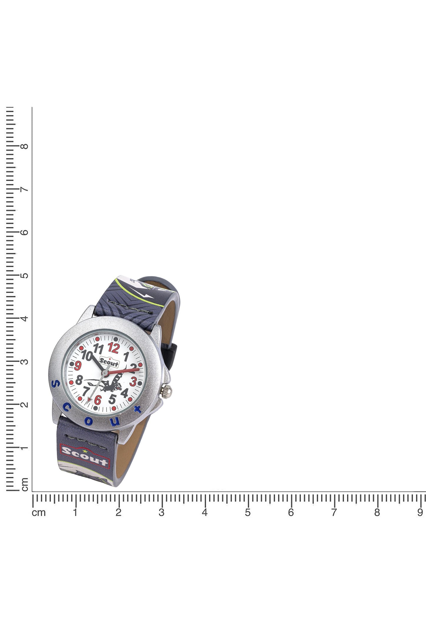 Scout Kinderuhr analog aus der Serie "Star Kids" mit schwarz grünem Kunstlederband Dino-Motiven und Quarzwerk