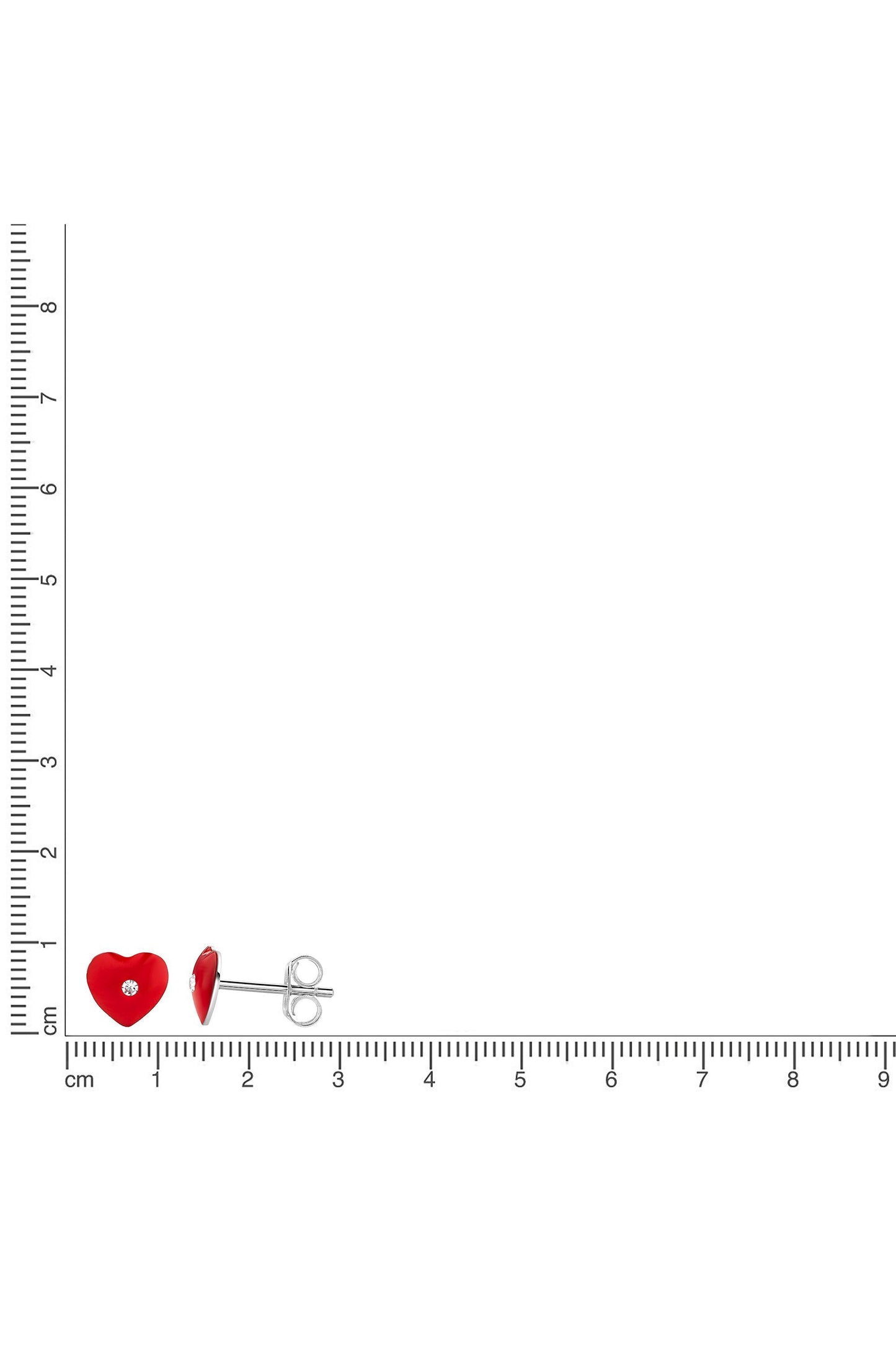 Scout Ohrstecker 925/- Sterling Silber rhodiniert Herz rot Zirkonia