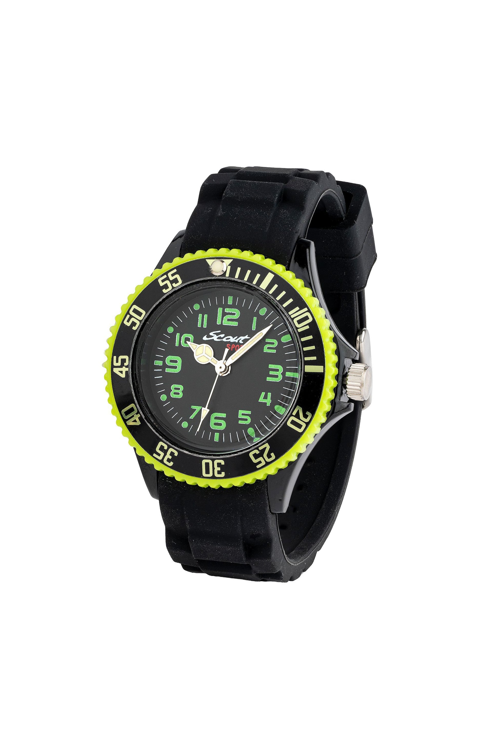 Scout Kinderuhr „The Scout“ mit schwarzem Silikonarmband und Quarzwerk