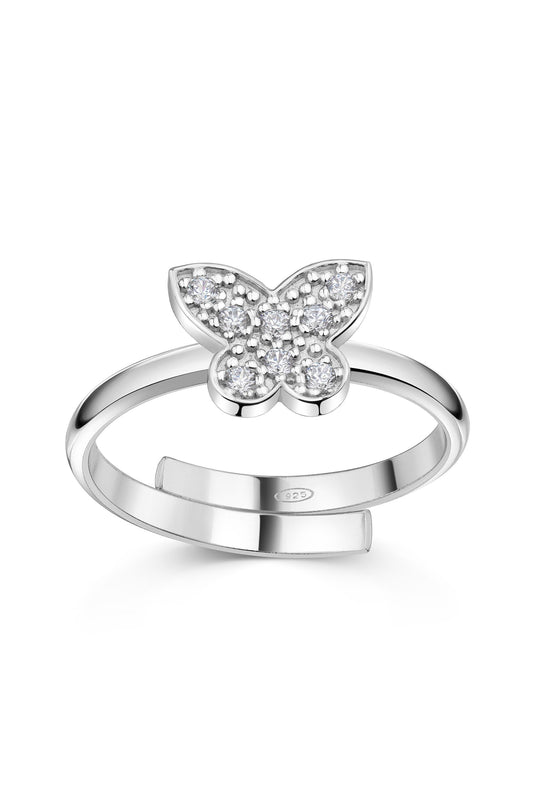Scout Ring 925/- Sterling Silber rhodiniert Schmetterling Zirkonia