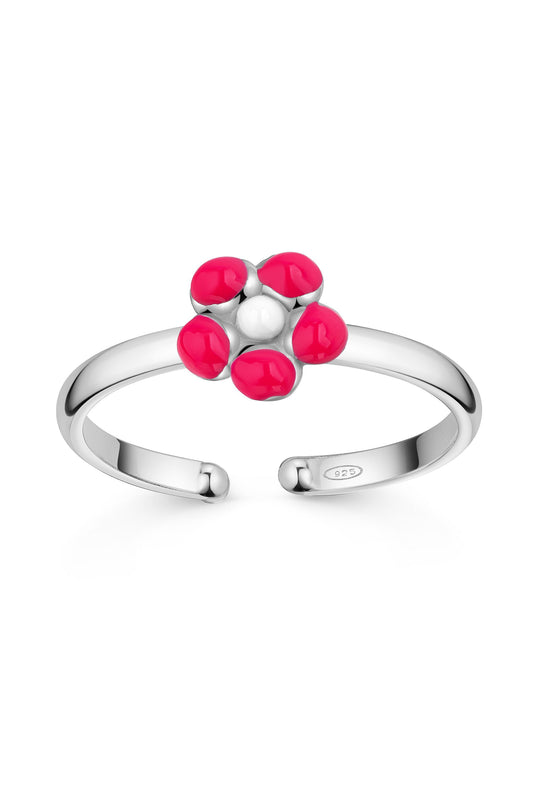 Scout Ring 925/-Sterling Silber rhodiniert Blüte weiß/pink