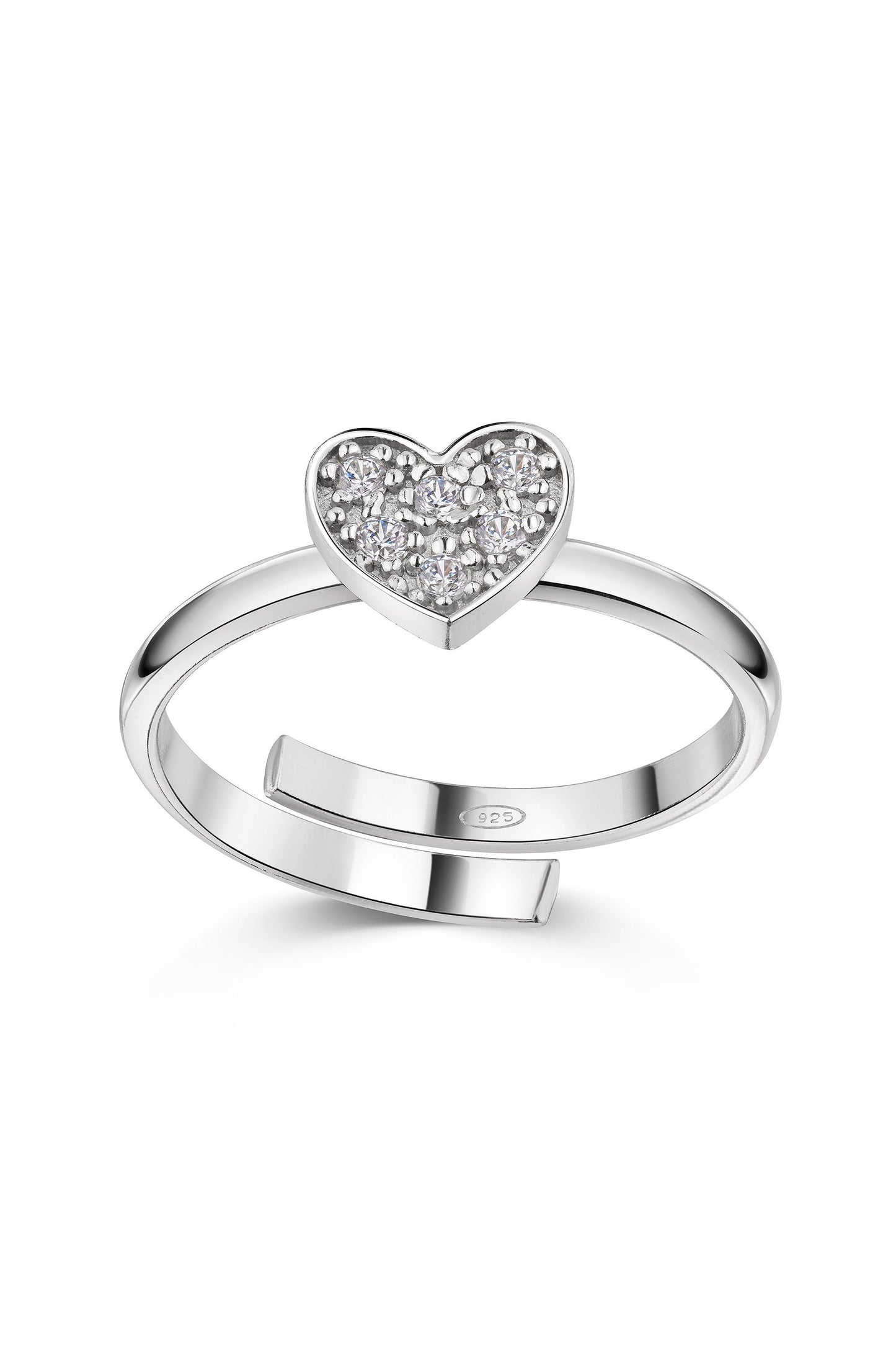 Scout Ring mit Herz Motiv und Zirkonia aus 925 Sterling Silber rhodiniert