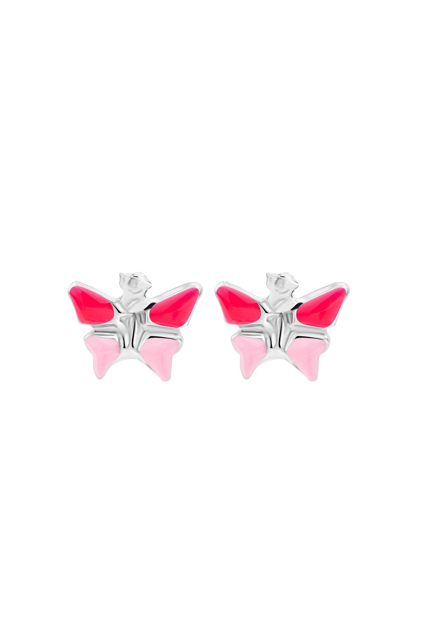 Rhodinierte Scout Ohrringe mit buntem Schmetterling aus 925 Sterling Silber