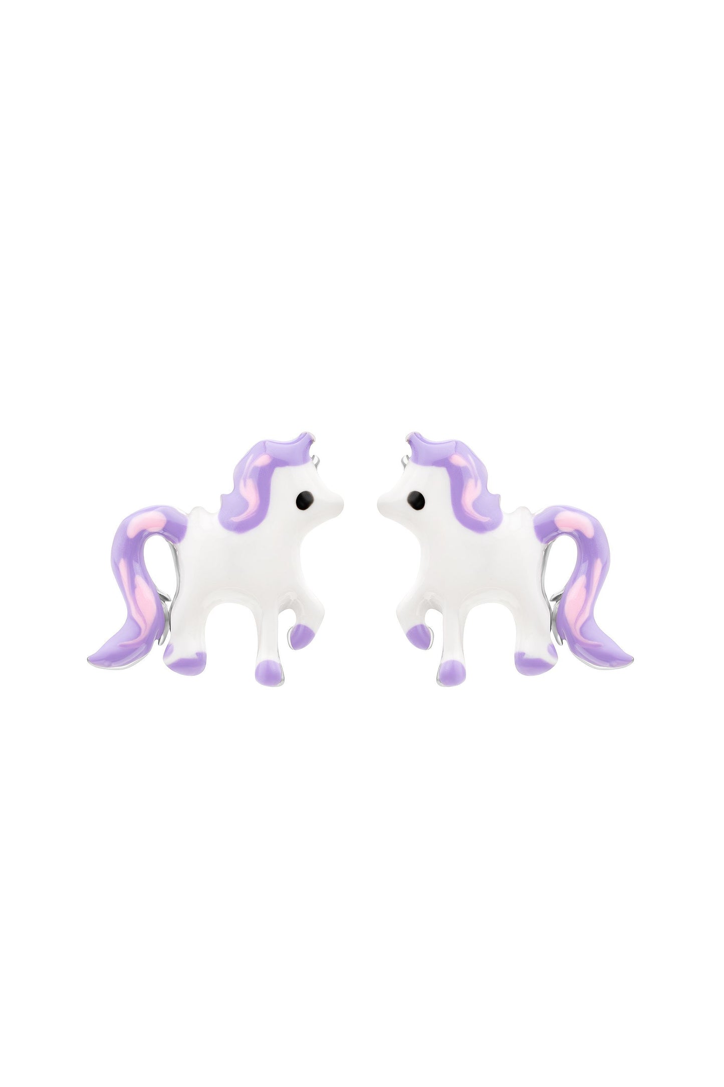 Kinder Ohrstecker mit Einhorn Motiv von Scout aus 925 Sterling Silber in Lila und Pink