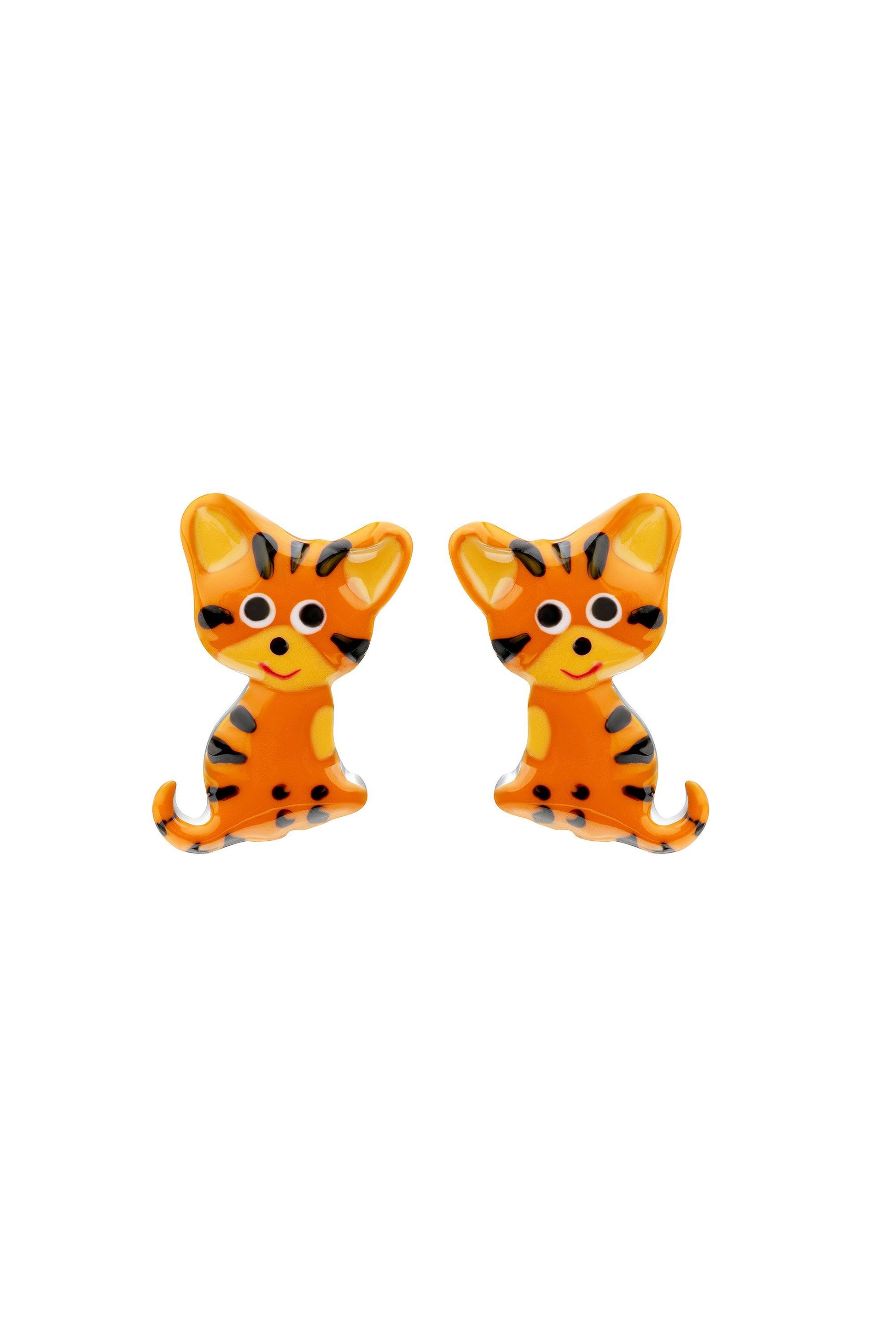 Kinder Ohrstecker mit Tiger Motiv von Scout aus 925 Sterling Silber