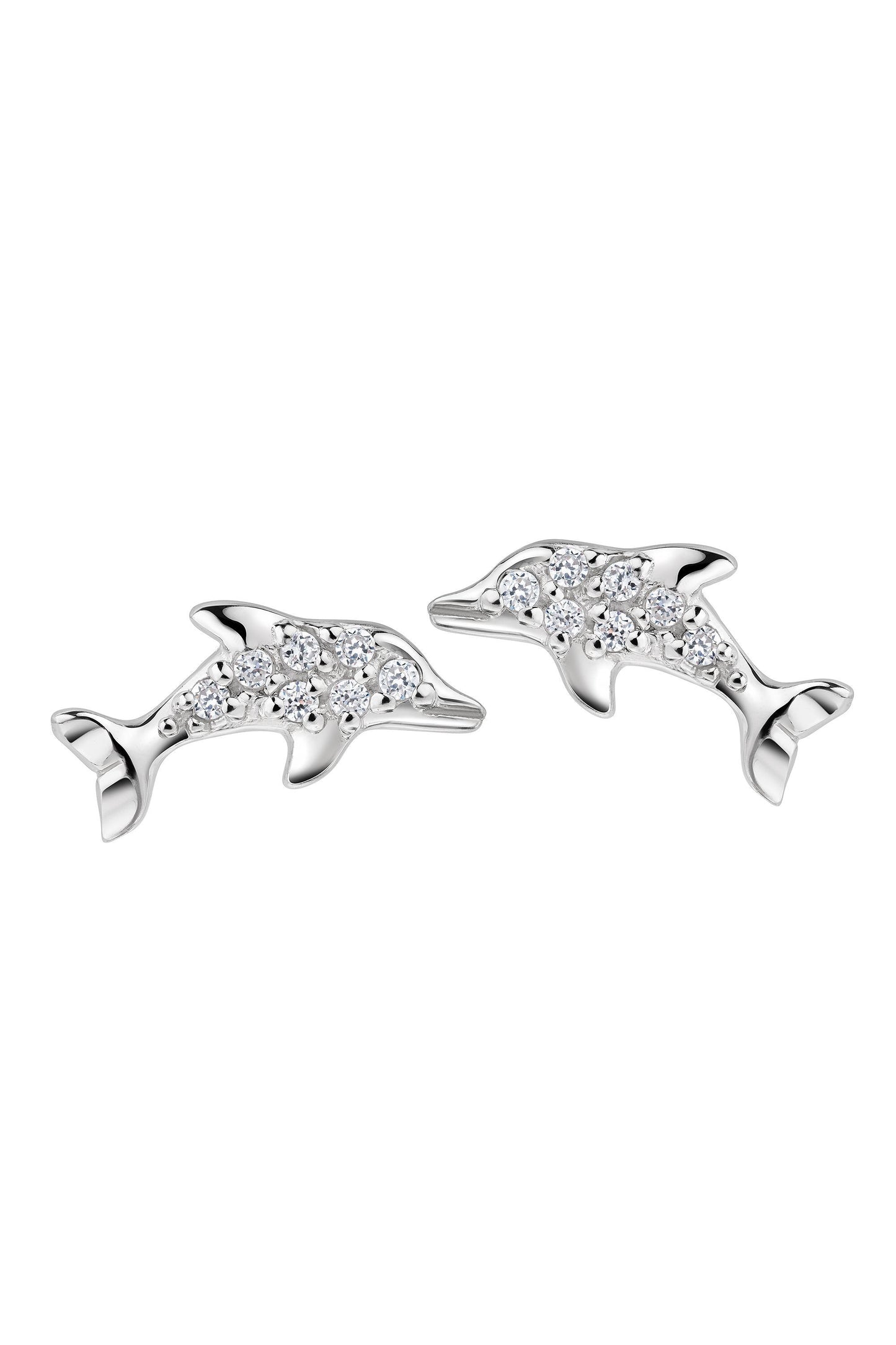 Kinder Ohrstecker mit Delfinen aus 925 Sterling Silber von Scout mit Zirkonia