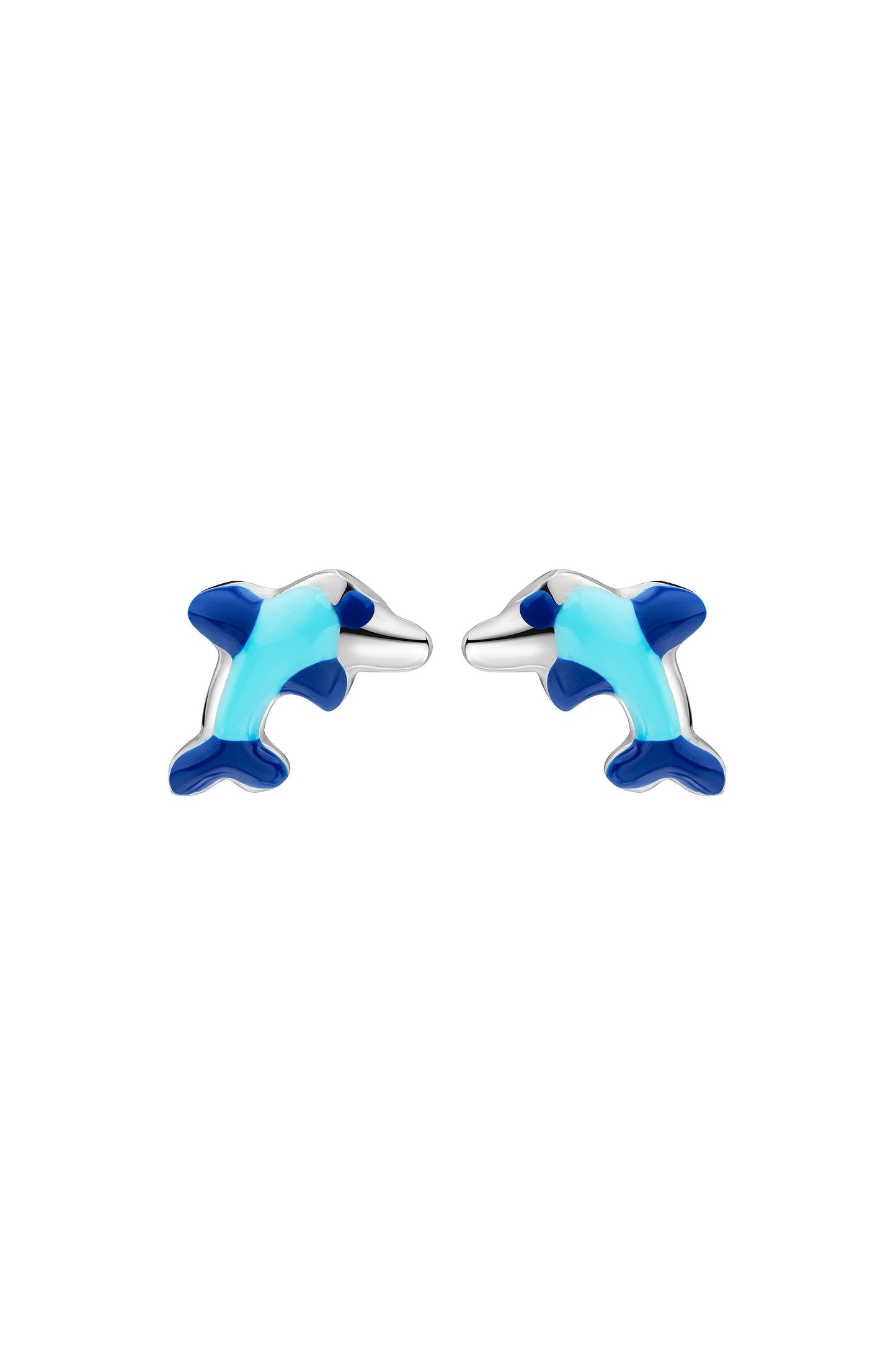 Kinder Ohrstecker mit Delfin Motiv in Blau von Scout aus 925 Sterling Silber