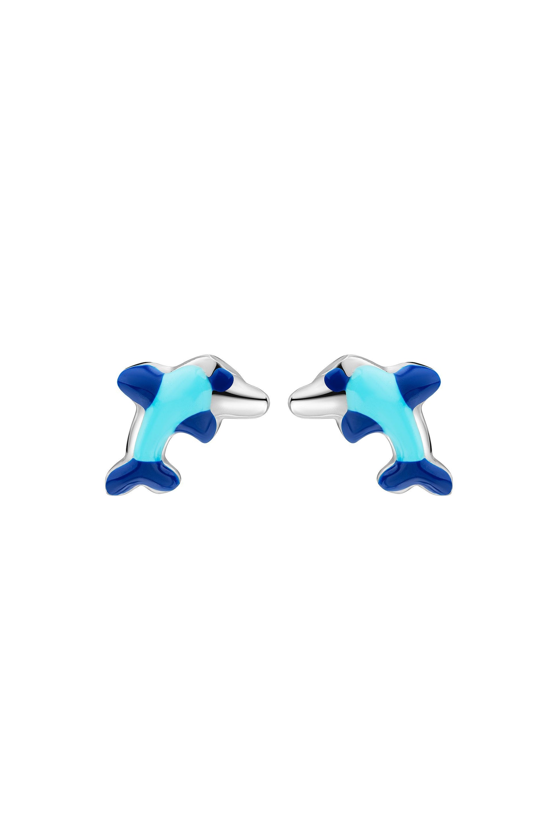 Kinder Ohrstecker mit Delfin Motiv in Blau von Scout aus 925 Sterling Silber