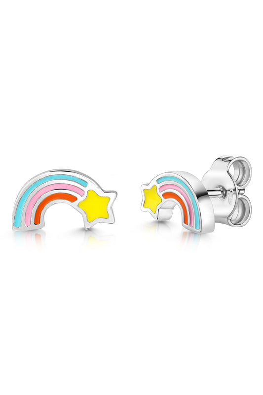 Scout Ohrstecker 925/- Sterling Silber rhodiniert Regenbogen bunt