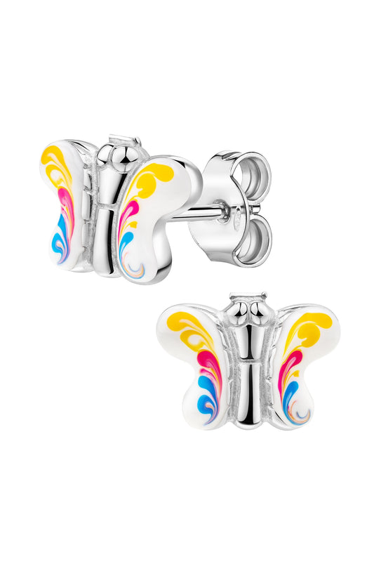 Scout Ohrstecker 925/- Sterling Silber rhodiniert Schmetterling bunt