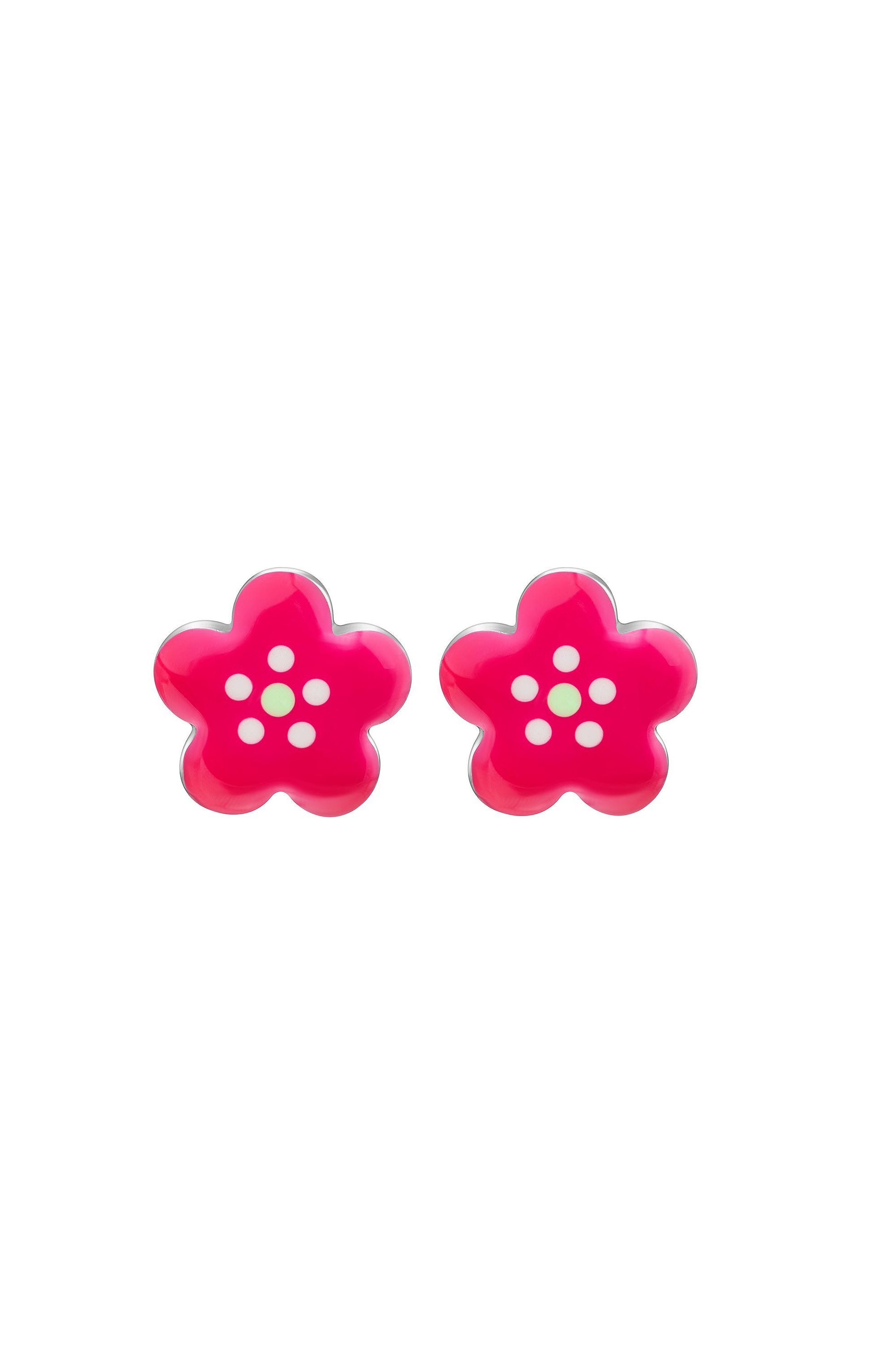 Kinder Ohrstecker mit Blumen Motiv in Pink von Scout aus 925 Sterling Silber