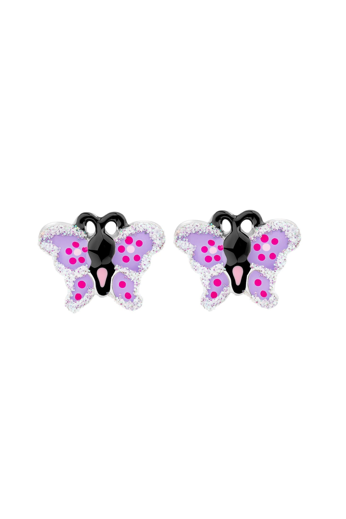 Kinder Ohrstecker mit Schmetterling Motiv in Lila von Scout aus 925 Sterling Silber