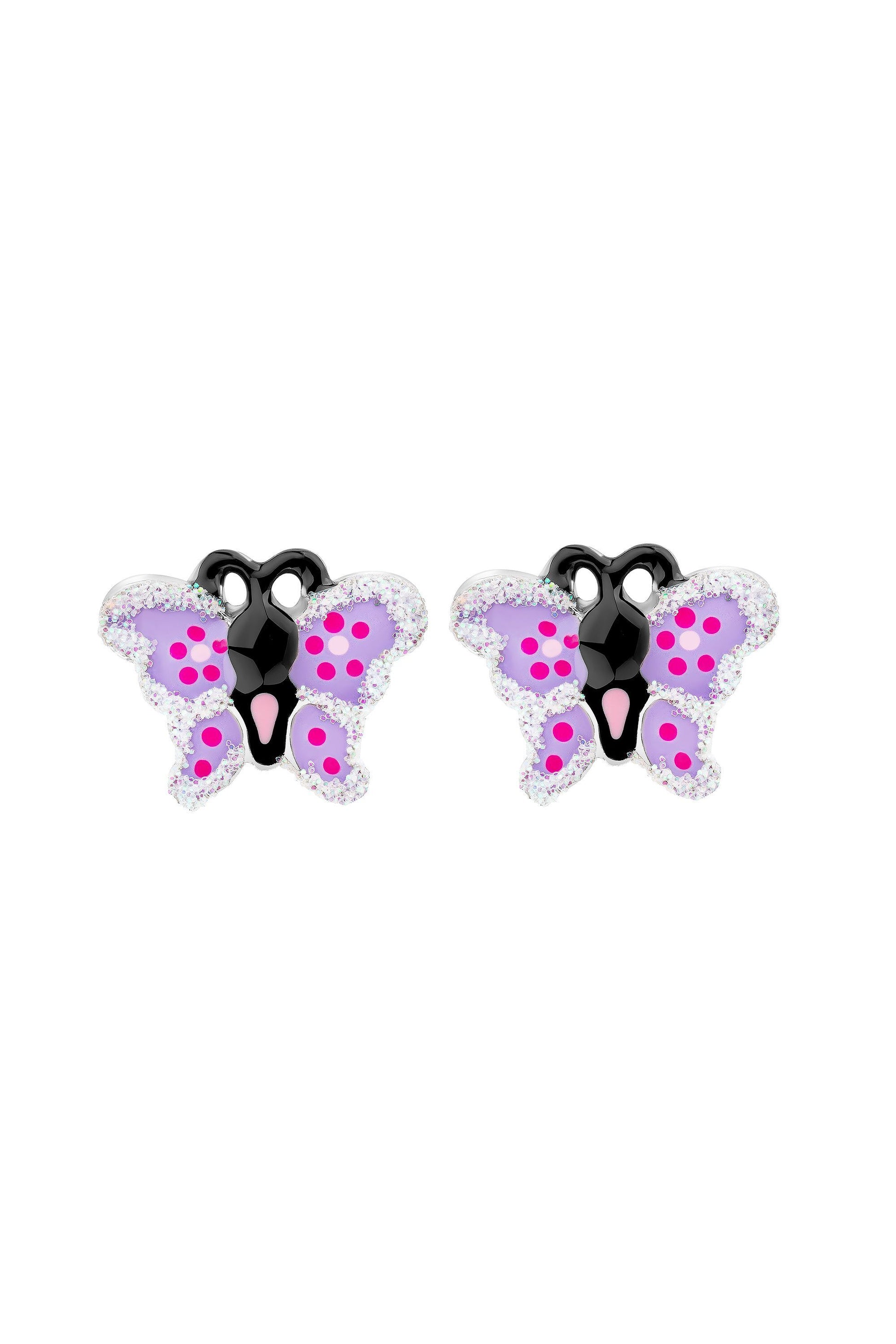 Kinder Ohrstecker mit Schmetterling Motiv in Lila von Scout aus 925 Sterling Silber