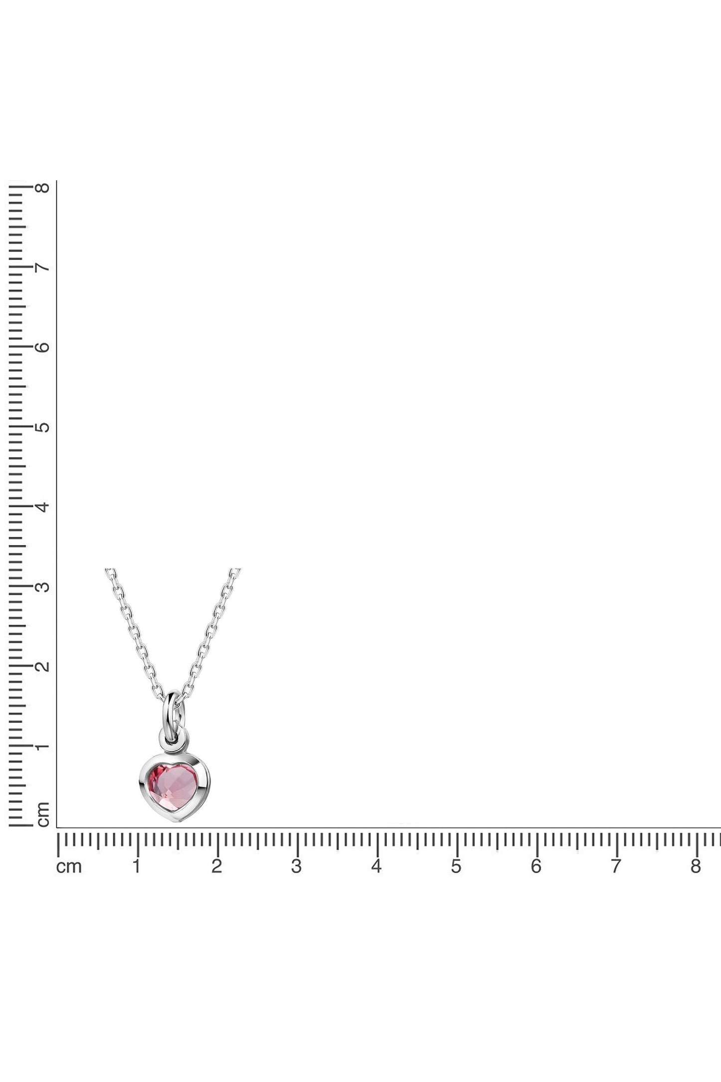 Scout Anhänger mit Kette 925/- Sterling Silber rhodiniert Herz Kristall rosa