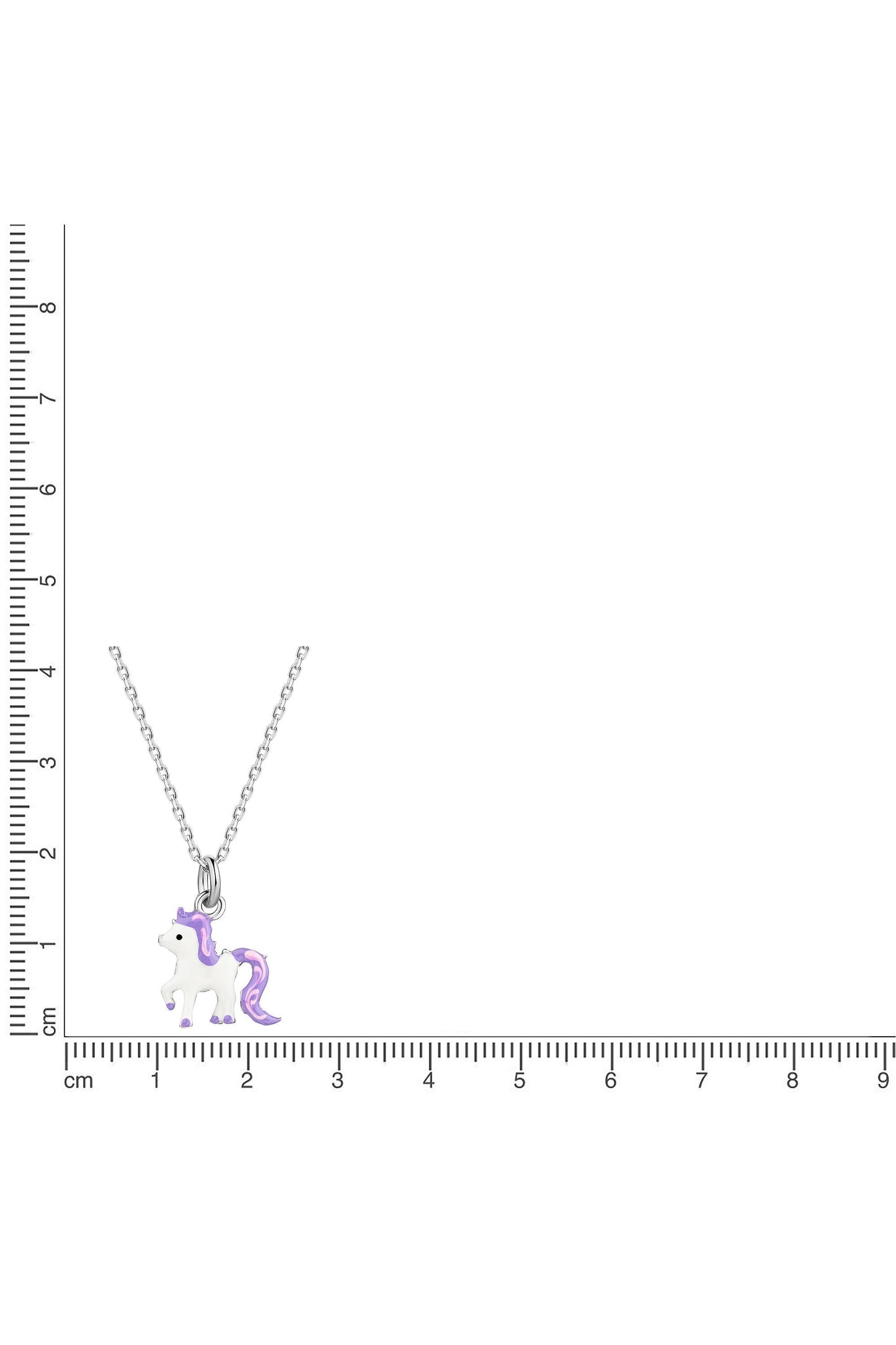 Scout Anhänger mit Kette 925/- Sterling Silber rhodiniert Einhorn lila/pink