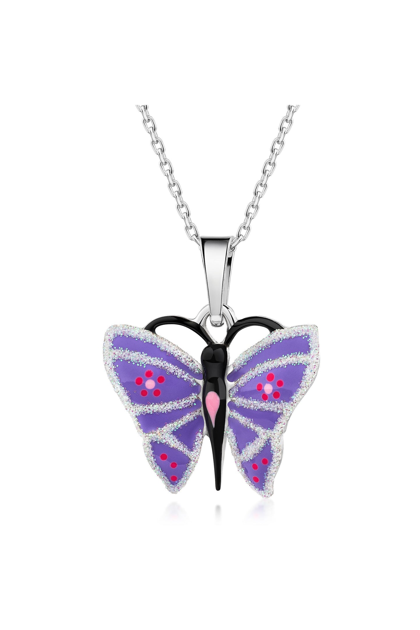 Scout Schmetterling Anhänger mit Kette aus 925 Sterling Silber rhodiniert