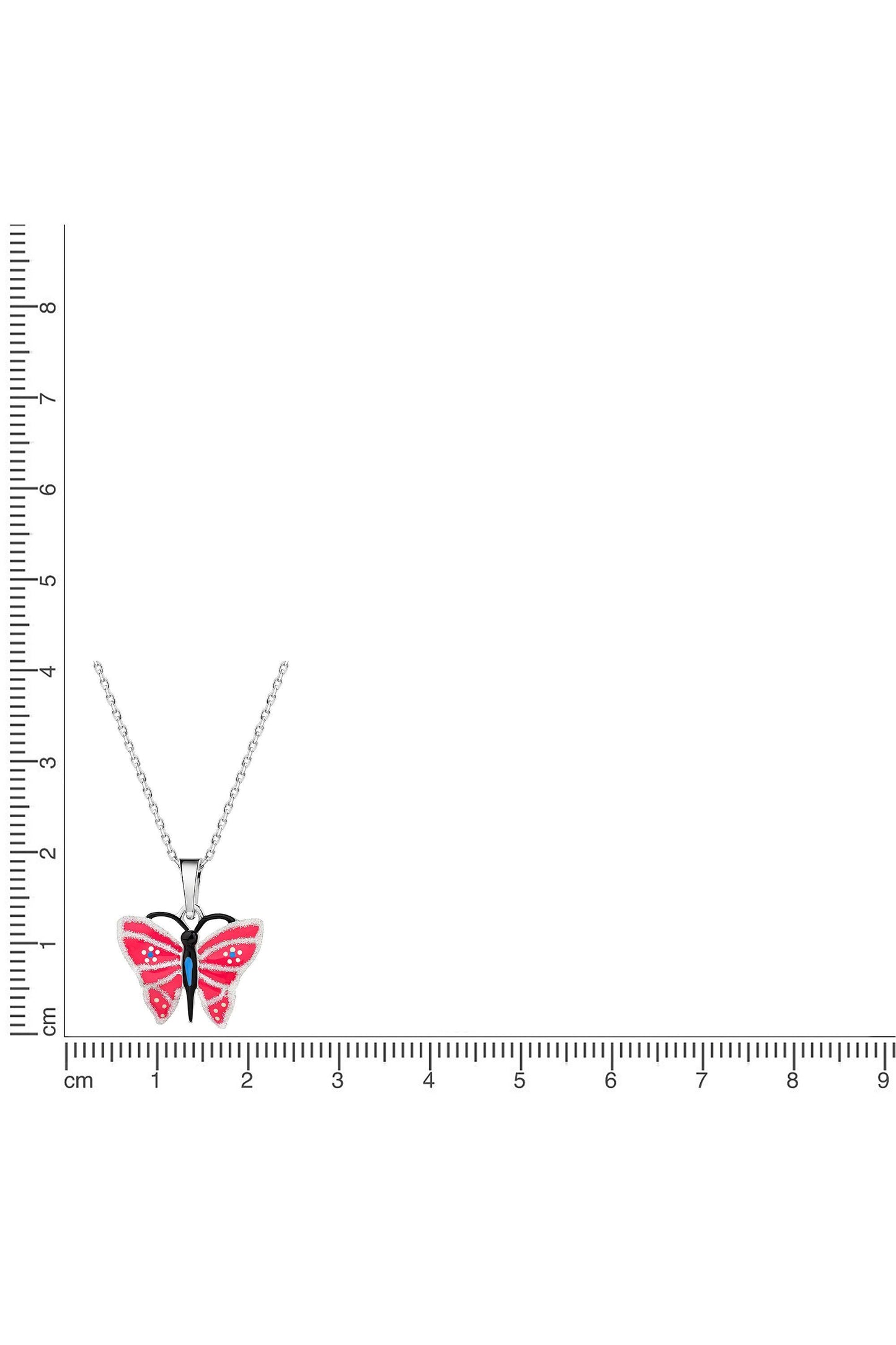 Scout Anhänger mit Kette 925/- Sterling Silber rhodiniert Schmetterling pink